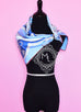 Hermes Ciel Bleu Glacier Twill Silk 90 cm Paperoles Scarf