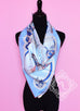Hermes Ciel Bleu Glacier Twill Silk 90 cm Paperoles Scarf