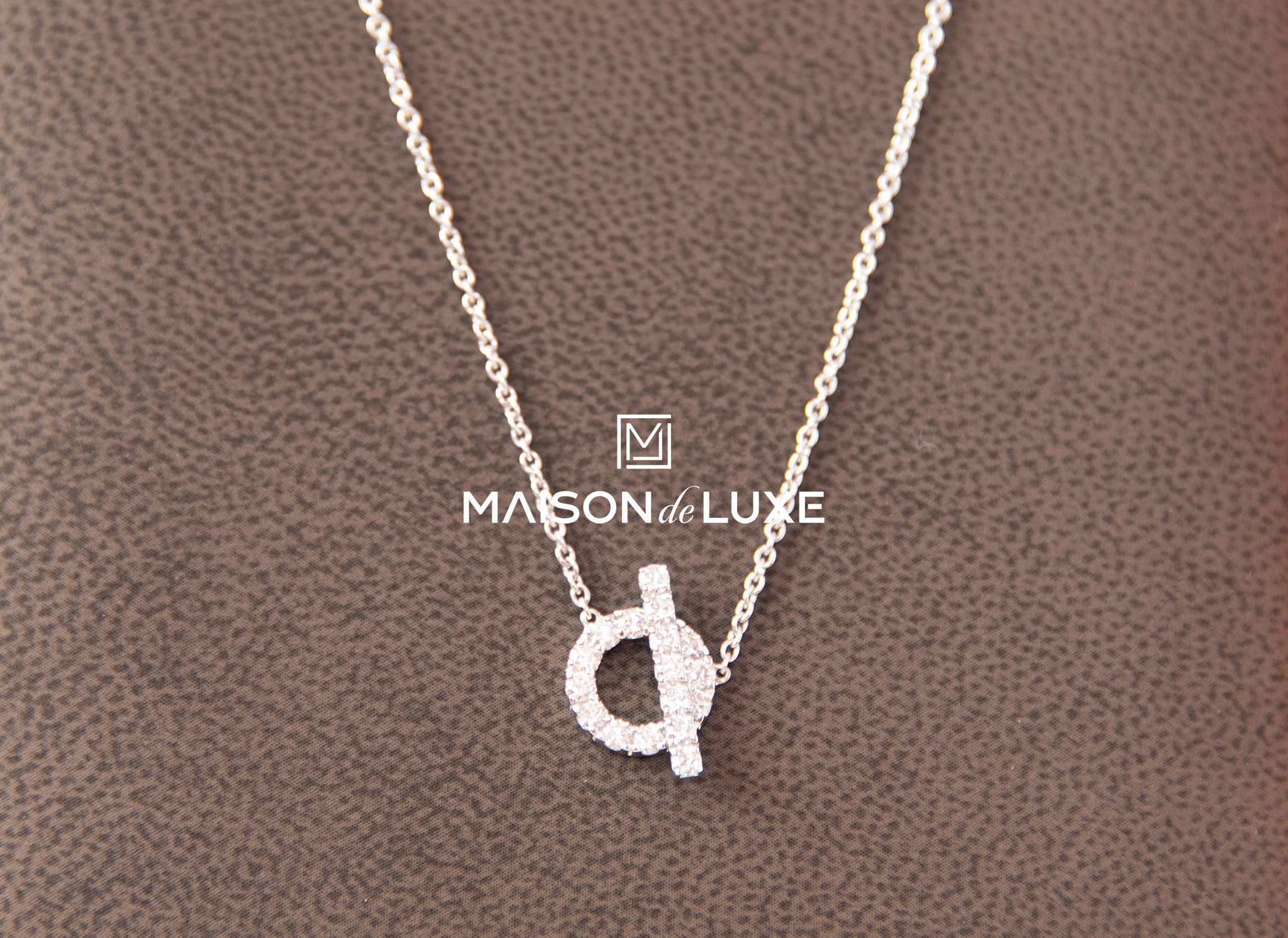 Hermes 18k White Gold San Coloris Diamond Finesse Pendant Necklace –  Madison Avenue Couture