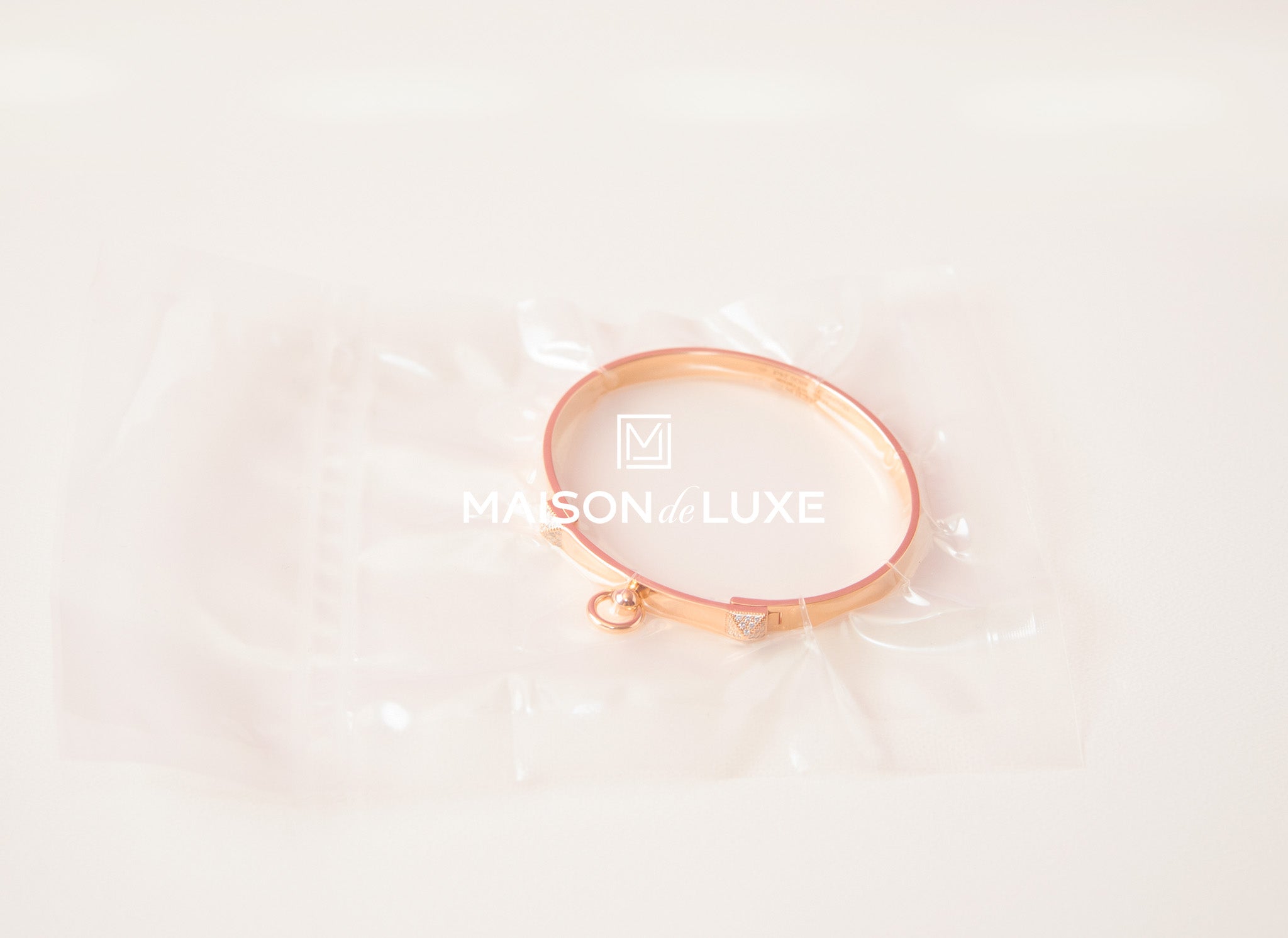 Hermes 18K Rose Gold Collier de Chien CDC Bangle ST Bracelet Cuff – MAISON  de LUXE