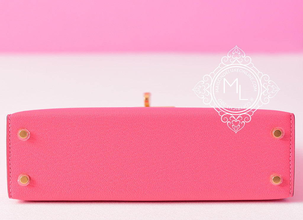 Hermes Pink Rose Confetti Lipstick HSS Sellier Kelly 25 Chèvre Handbag –  MAISON de LUXE