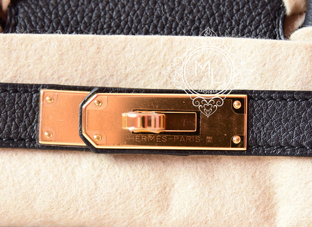 Hermès Birkin 30 Noir (Black) Tadelakt Gold Hardware GHW — The