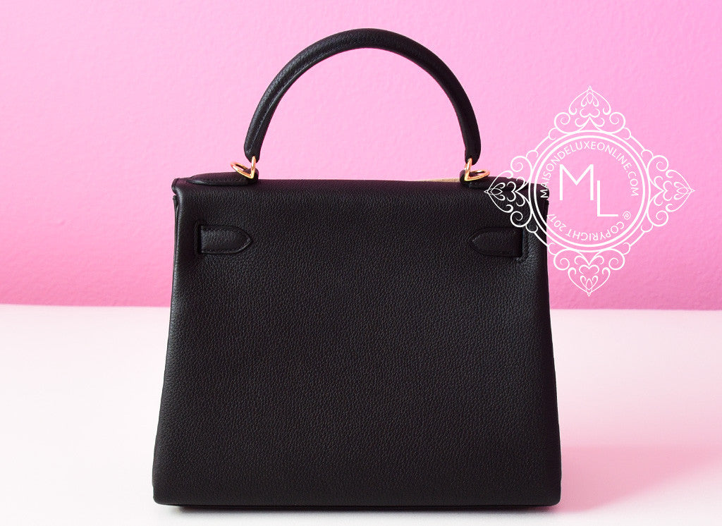 HERMES Mini Kelly II Epsom Noir GHW - Timeless Luxuries