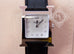 Hermes Diamond H Heure Watch MM Black Crocodile Strap