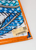 Hermes "Baobab Cat" White Twill Silk 90 cm Scarf