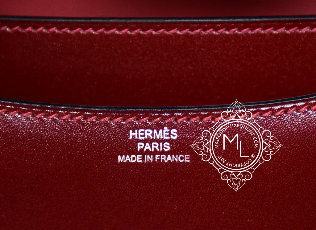 Hermes Rouge Vif Ostrich Constance Mini 18/19 Handbag - MAISON de LUXE