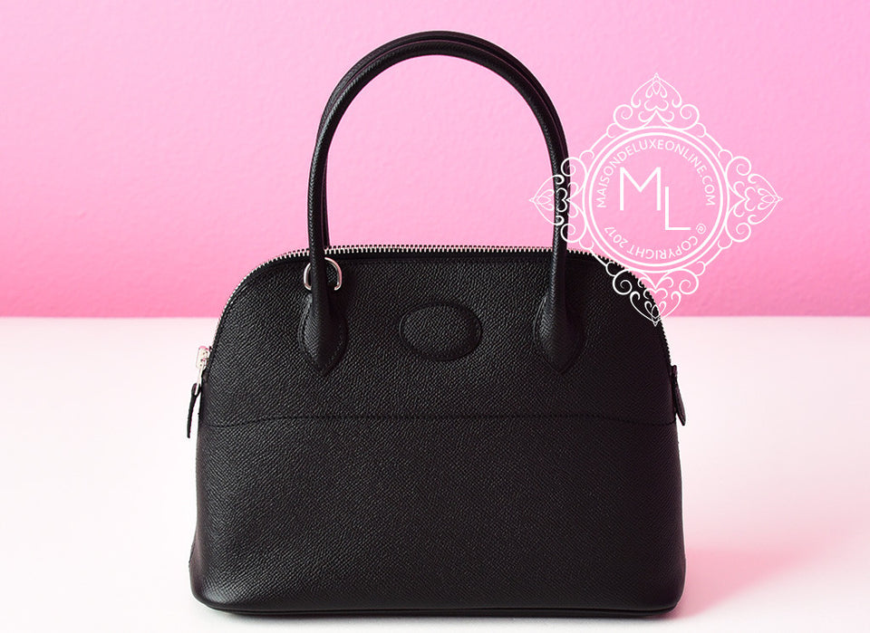 Hermes Noir Black Epsom Bolide 27 Handbag