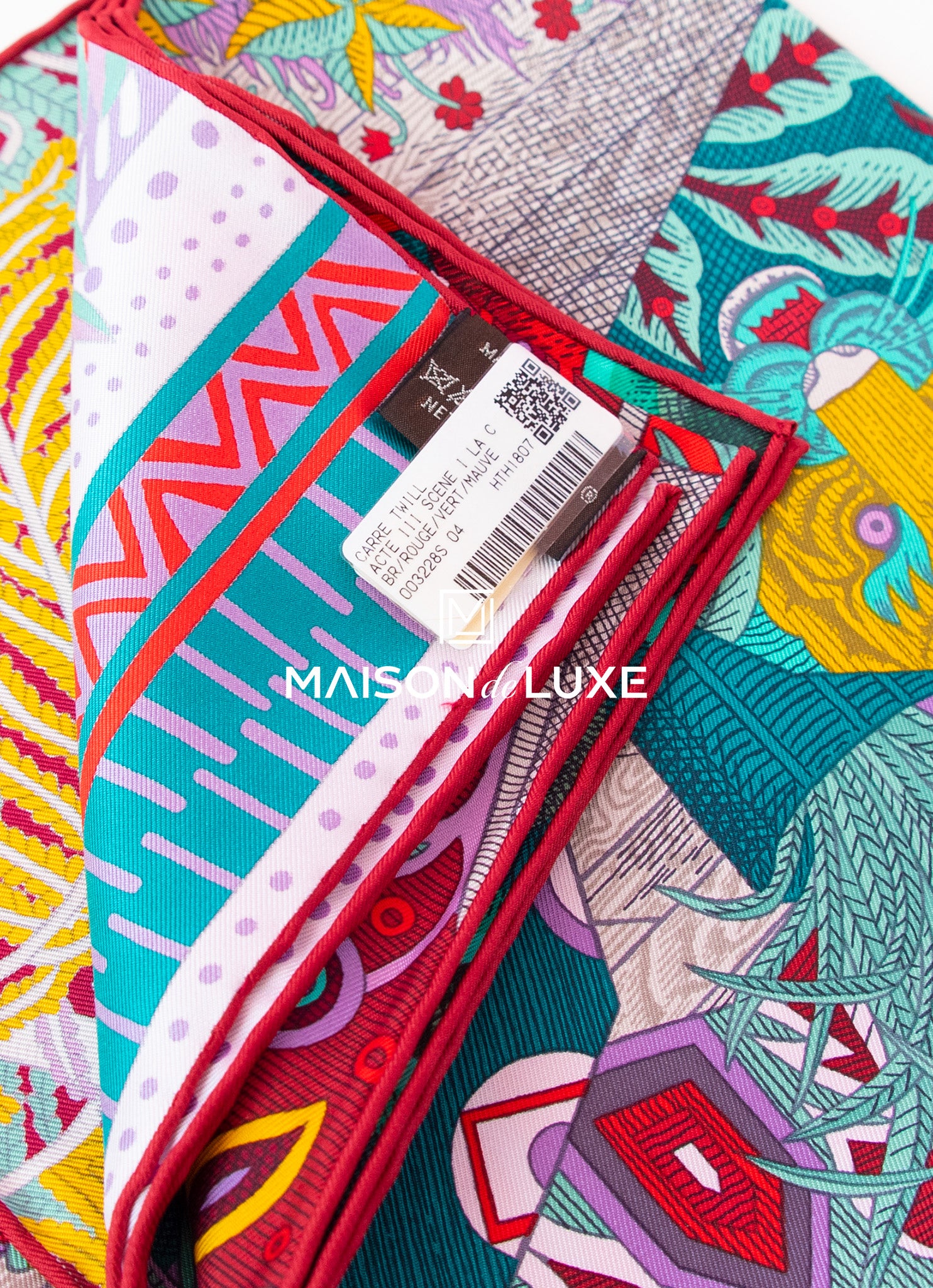 Hermes acte III, Scene I, La Clairiere Twill Silk 90 cm Scarf Stole