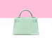 Hermes Mini Kelly II 20 Vert d'eau Matte Crocodile Alligator Handbag