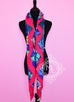Hermes "Flamingo Party" Pink Purple Cashmere 140 GM Shawl Scarf