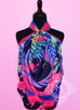 Hermes "Flamingo Party" Pink Purple Cashmere 140 GM Shawl Scarf