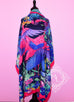 Hermes "Flamingo Party" Pink Purple Cashmere 140 GM Shawl Scarf