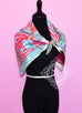 Hermes Aqua Pink Twill Silk 90 cm Parures De Samourais Scarf