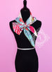 Hermes Aqua Pink Twill Silk 90 cm Parures De Samourais Scarf