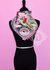 Hermes Pink Green Twill Silk 90 cm Parures De Samourais Scarf