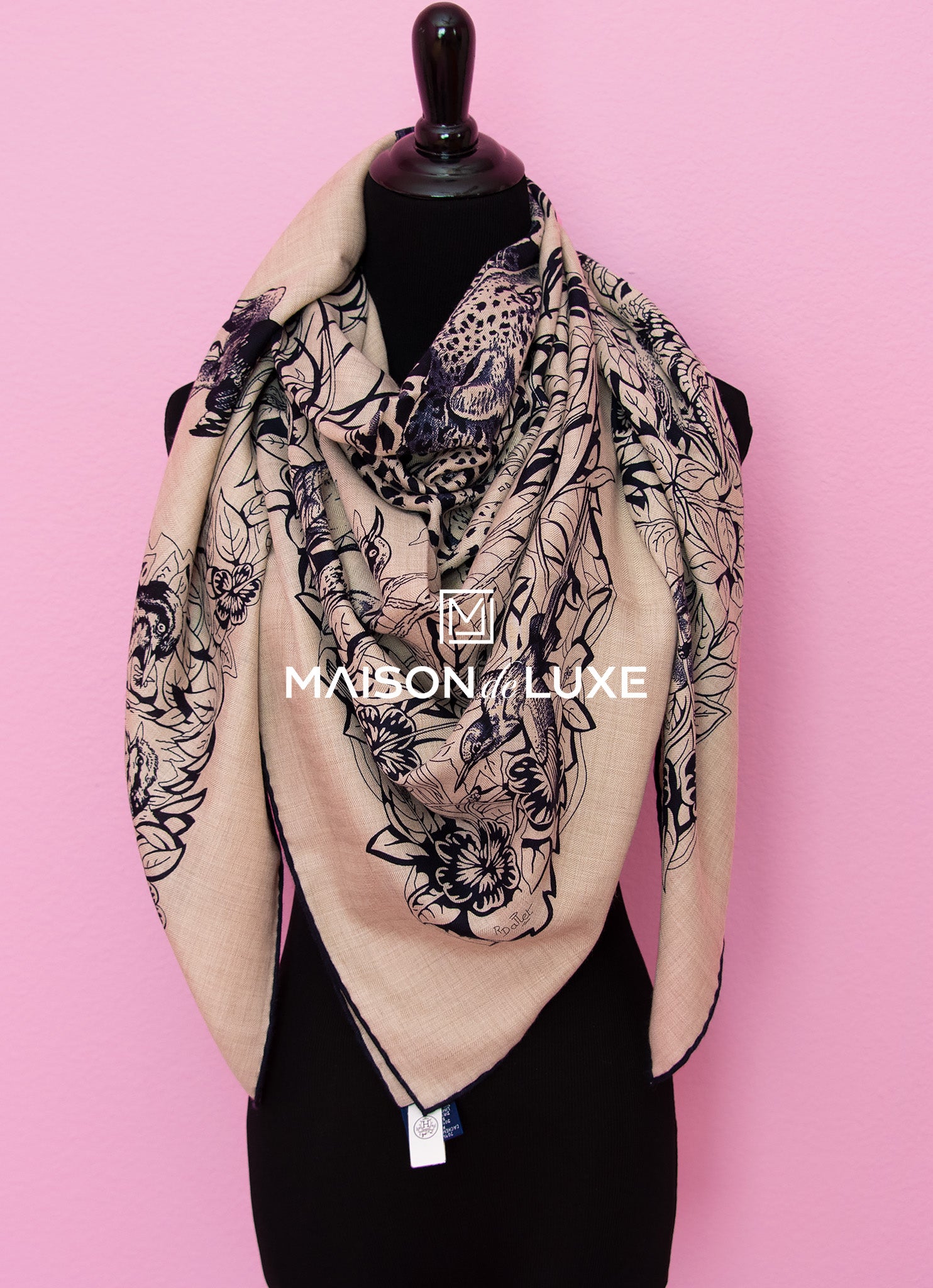 Lover and Heart- Silk Twilly Scarf
