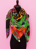 Hermes "Jaguar Quetzal" Multicolor Cashmere 140 GM Shawl Scarf