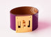 Hermes Anemone Purple GHW Kelly Dog CDC Bracelet