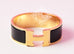 Hermes Black Wide Clic Clac Gold Hardware Bracelet PM