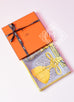 Hermes Yellow Grey Twill Silk 90 cm Parures De Samourais Scarf