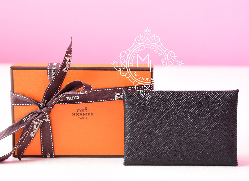 HERMES Calvi Card Holder in Black - More Than You Can Imagine