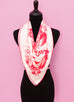 Hermes "Tatouage Jungle Love" Pink Twill Silk 90 cm Scarf