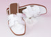 Hermes Womens White Oran Sandal Slipper 38 Shoes