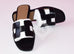 Hermes Womens Black Oran Sandal Slipper 37 Shoes