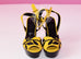 Hermes Womens Yellow / Black Macumba Sandal Shoes