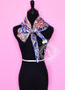 Hermes Blue Pink Twill Silk 90 cm Le Jardin de la Maharani Scarf