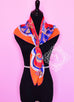 Hermes Red Orange Twill Silk 90 cm Paperoles Scarf