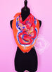Hermes Red Orange Twill Silk 90 cm Paperoles Scarf