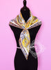 Hermes Yellow Gray Twill Silk 90 cm Le Jardin de la Maharani Scarf