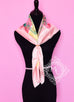 Hermes Pink Yellow Twill Silk 90 cm Passementerie Quadri Scarf