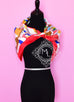 Hermes White Red Twill Silk 90 cm On a Summer Day Scarf