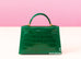 Hermes Mini Kelly II 20 Vert Emeraude Shiny Alligator