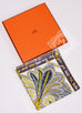 Hermes Yellow Gray Twill Silk 90 cm Le Jardin de la Maharani Scarf