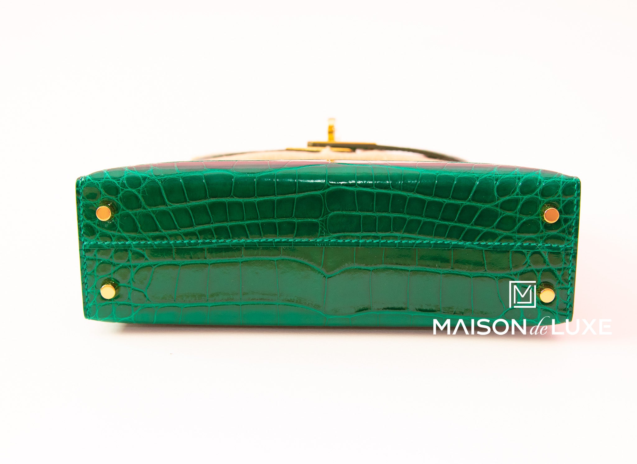 Hermes Vert Amande Epsom Mini Kelly II 20 cm Bag Pochette Clutch – MAISON  de LUXE