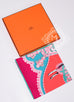 Hermes Corail Fuchsia Twill Silk 90 cm Paperoles Scarf