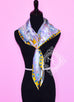 Hermes Purple Jaune Twill Silk 90 cm Les Ailes de la Soie Scarf