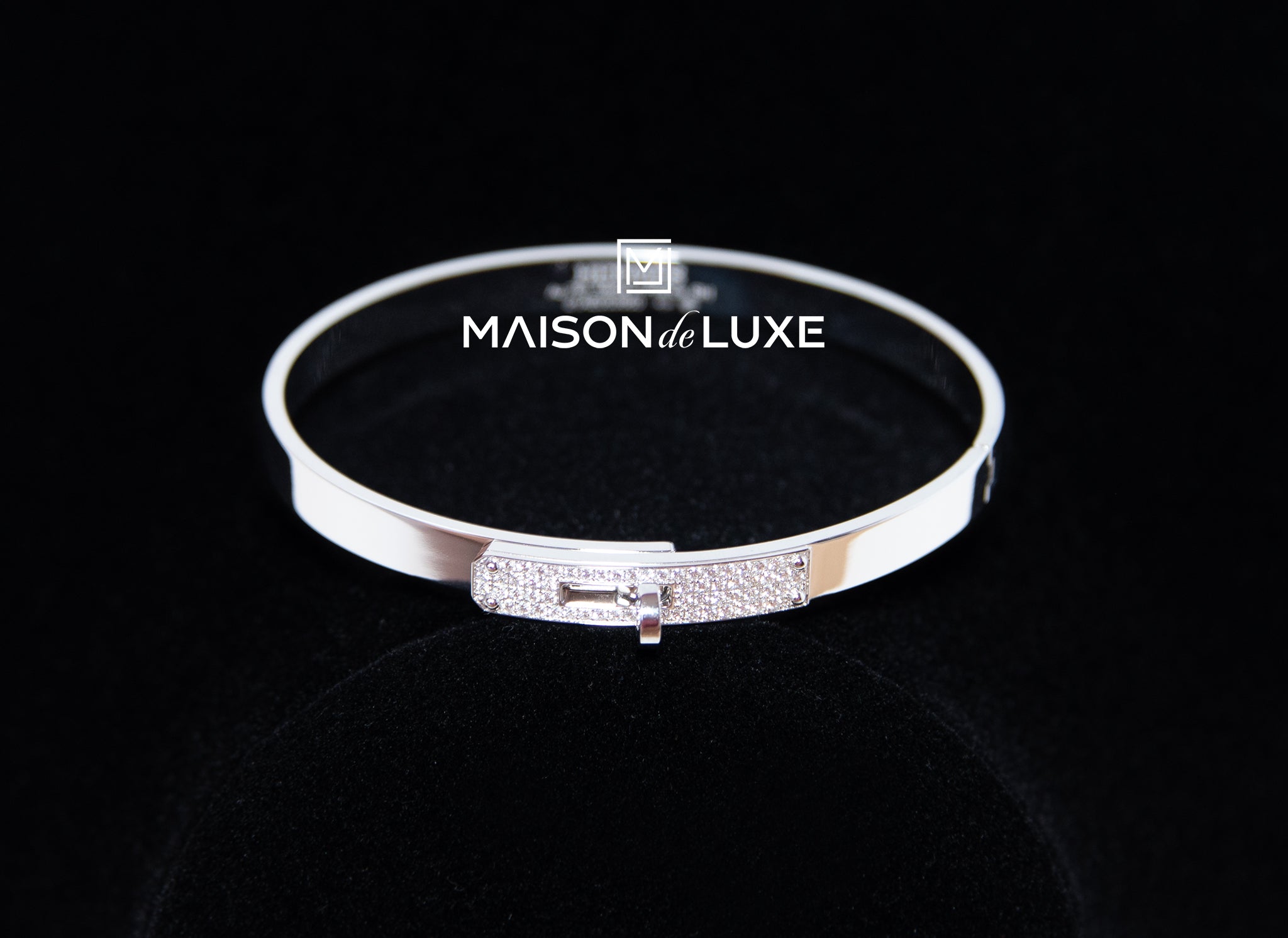 Hermes 18K Rose Gold Collier de Chien CDC Bangle ST Bracelet Cuff – MAISON  de LUXE