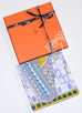 Hermes Purple Jaune Twill Silk 90 cm Les Ailes de la Soie Scarf