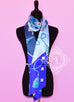 Hermes Blue Pink Les Clés Silk Maxi Twilly Scarf Wrap