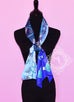 Hermes Blue Pink Les Clés Silk Maxi Twilly Scarf Wrap