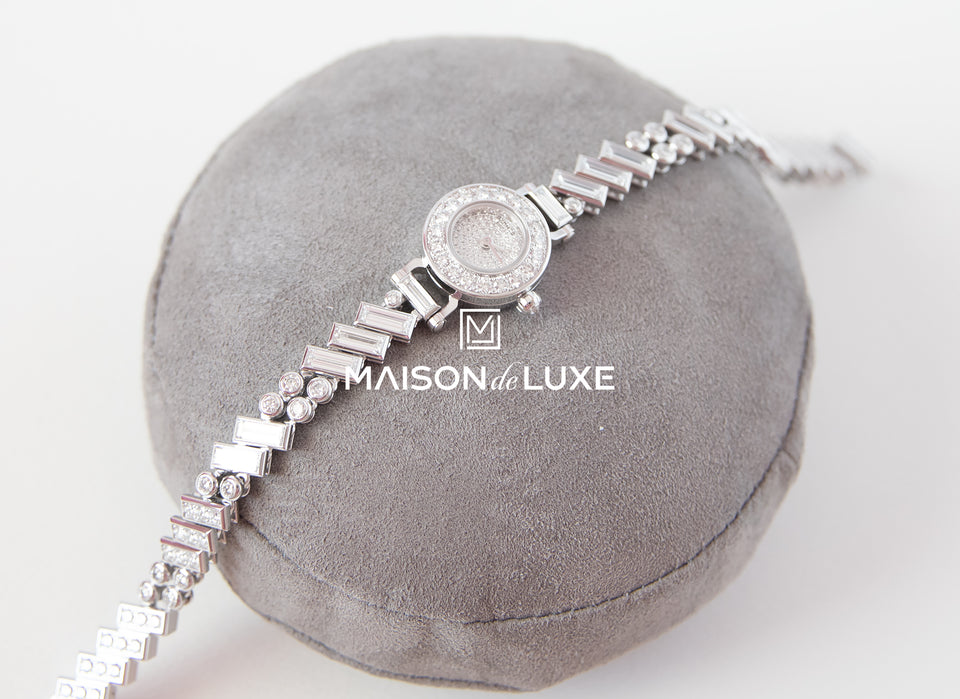Hermes Faubourg Polka Baguette Diamond Watch