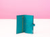 Hermes Blue Paon Green Chèvre Bearn Long Wallet Clutch