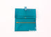 Hermes Blue Paon Green Chèvre Bearn Long Wallet Clutch