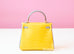 Hermes HSS Mimosa + Gris Perle Crocodile Kelly 25 Handbag