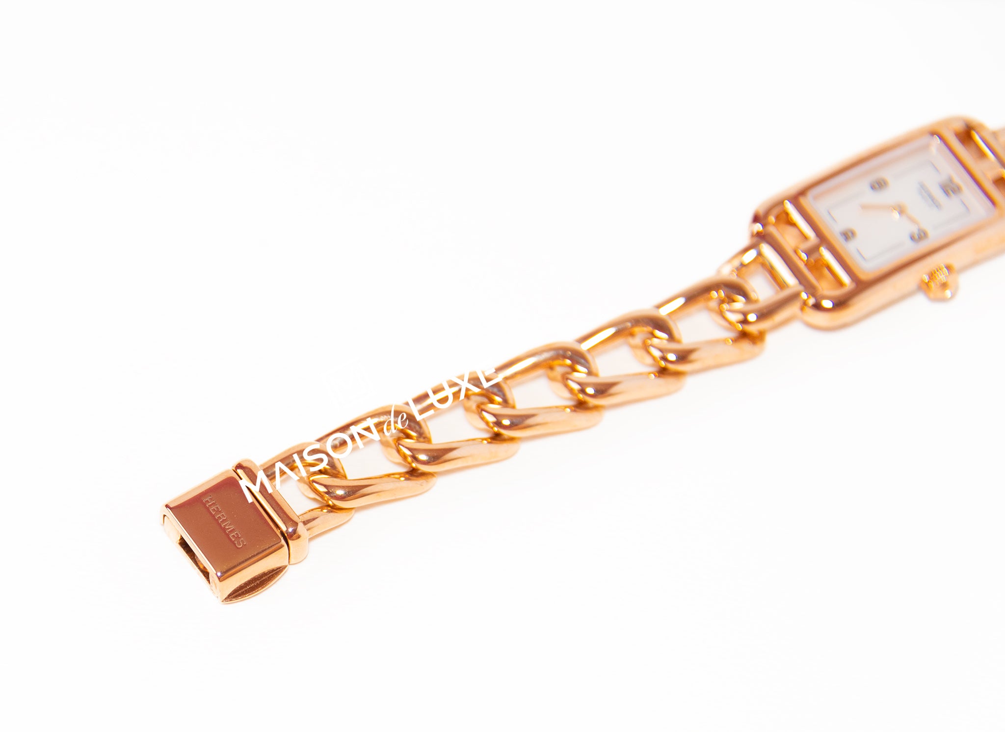 HERMÈS Women's Nantucket 18K Rose Gold Bracelet Watch