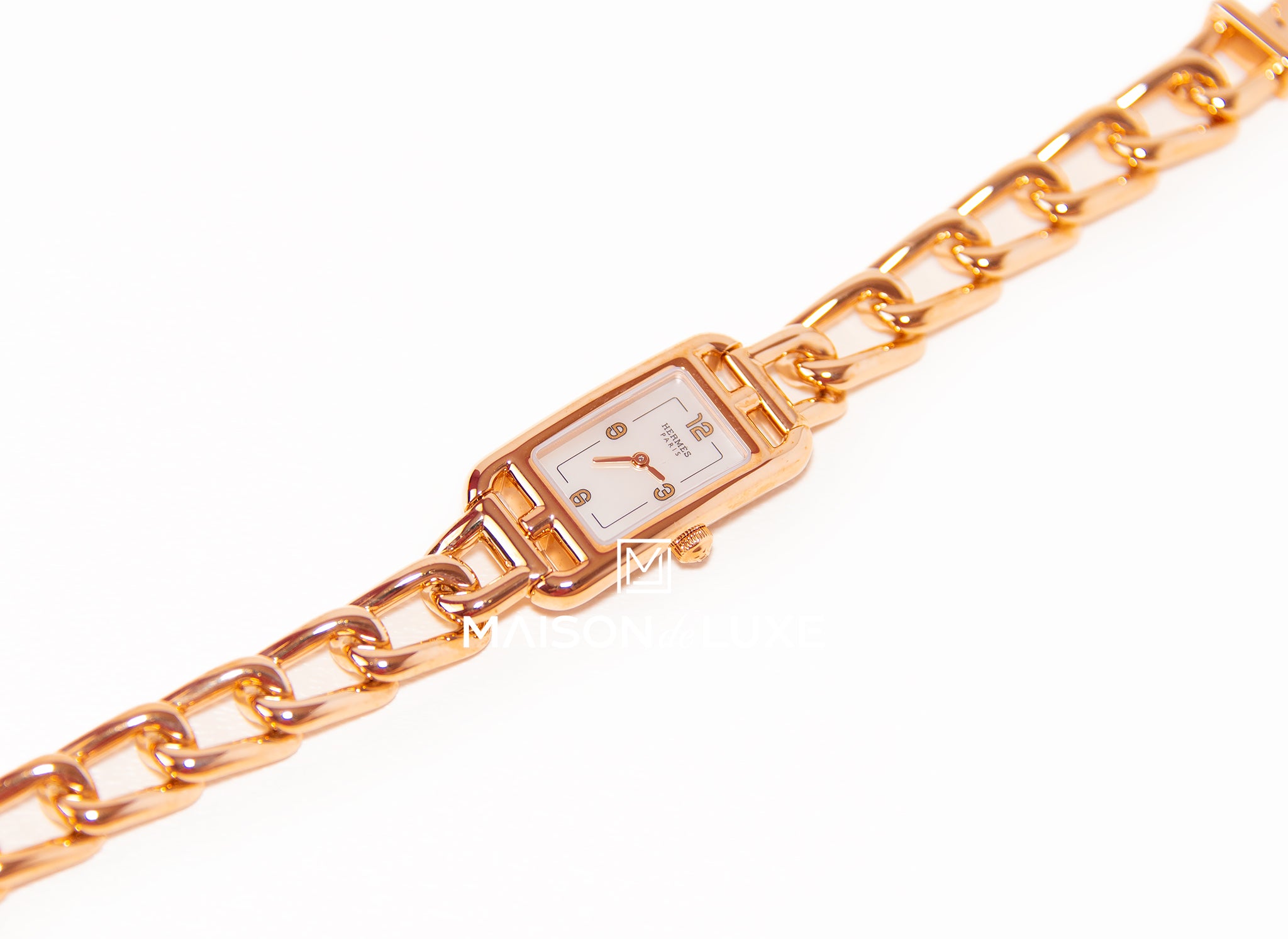 HERMÈS Women's Nantucket 18K Rose Gold Bracelet Watch
